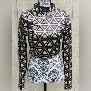 Black/Gold/Beige Sequin Jacket